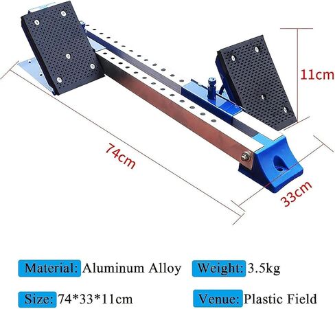 Multi Functional Starting Blocks, Athletics Scholastic Starting Block with Thick Non Slip Pad and Standard Card Ruler, 6 Adjustable Track Starting Blocks, Track and Field Starting Equipment in Saudi Arabia