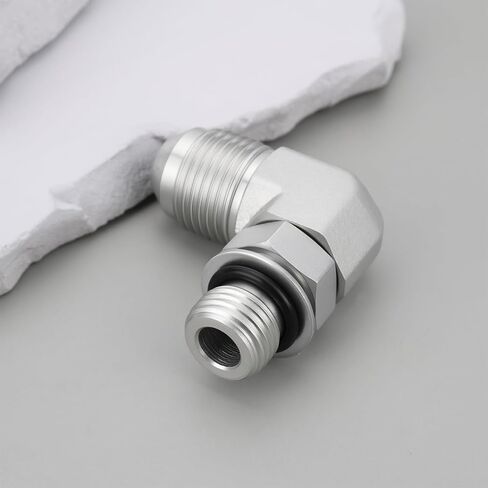 2Pcs 1/2" JIC Male x 3/8" ORB Male Hydraulic Hose Fittings 6801-08-06 90 Degree Elbow for Automobiles Manufacturing Agriculture in Saudi Arabia