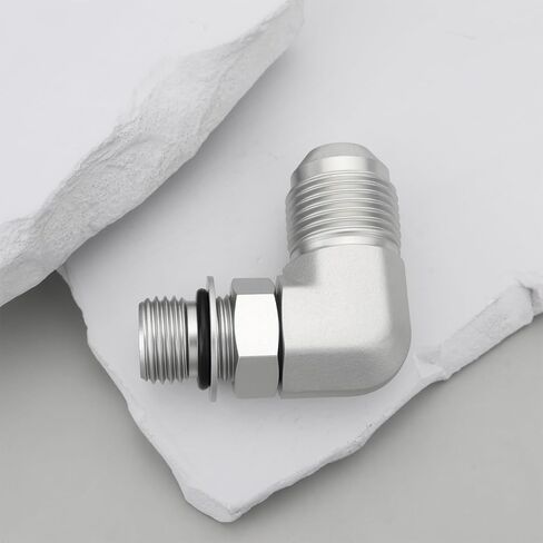 2Pcs 1/2" JIC Male x 3/8" ORB Male Hydraulic Hose Fittings 6801-08-06 90 Degree Elbow for Automobiles Manufacturing Agriculture in Saudi Arabia