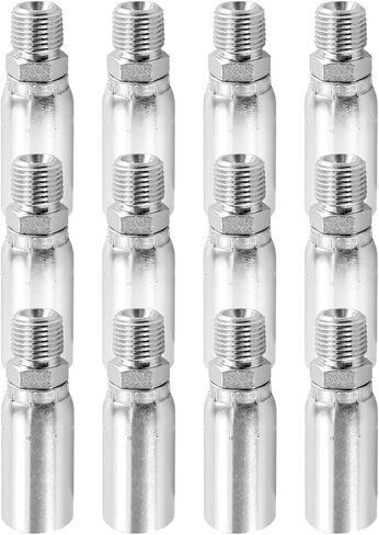 12 قطعة خرطوم هيدروليكي 1/4 بوصة متوافق مع أدوات تجعيد أخرى قابلة للتعديل من سلسلة Weatherhead U-Series Dayco، خرطوم 1/4 بوصة × خيط أنبوب ذكر NPTF 1/4 بوصة in Kuwait