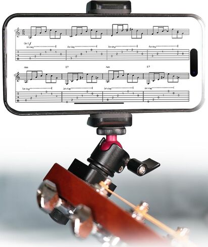 حامل هاتف الجيتار (حامل رأس ثابت) لتعليم البث المباشر وتسجيل الفيديو، ملحقات التركيب للجيتار/الجيتار الكهربائي/الجهير/القيثارة | أورلنك GM1 برو in Kuwait