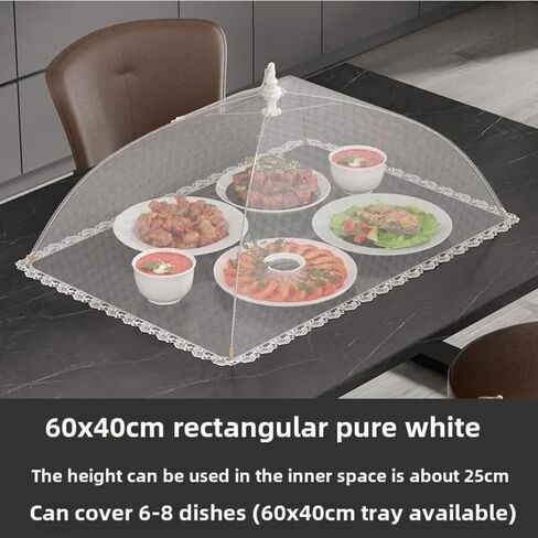 Japanese Simple Dish Cover Folding Food Cover Disassembled Dining Table Cover Transparent Insect-proof Cover (S-12.6inches) in Saudi Arabia