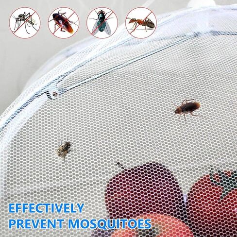 Japanese Simple Dish Cover Folding Food Cover Disassembled Dining Table Cover Transparent Insect-proof Cover (S-12.6inches) in Saudi Arabia