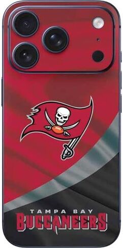 ملصق هاتف Skinit متوافق مع iPhone 17 Pro - تصميم شعار كبير مرخص رسميًا من NFL Tampa Bay Buccaneers in Saudi Arabia