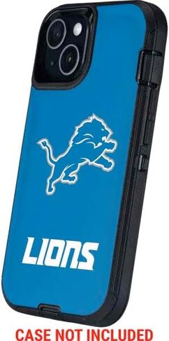 Skinit Decal Phone Skin Compatible with OtterBox Defender iPhone 13 - Officially Licensed NFL Detroit Lions Distressed Design in Saudi Arabia