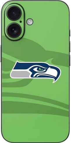 Skinit Decal Phone Skin Compatible with iPhone 17 - Officially Licensed NFL Seattle Seahawks Design in Saudi Arabia