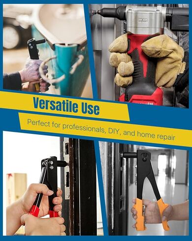 Vibit 500 Pcs Pop Rivets Assortment Kit, 14 SAE Sizes Aluminum Rivets, 3/32", 1/8", 5/32", 3/16", 1/4" Rivet Kit, Assorted Blind Rivets for Metal, DIY, Automotive & Home Repair in Kuwait