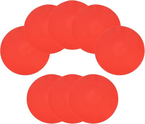 Spot Markers for Agility Dot, Non-Slip Poly Spots Floor Dots Flat Field Soccer Training Equipment 9 in & 8 Pcs & Red -Fitting for (Gym/Sports/Training/PE Games/Dance) in Saudi Arabia