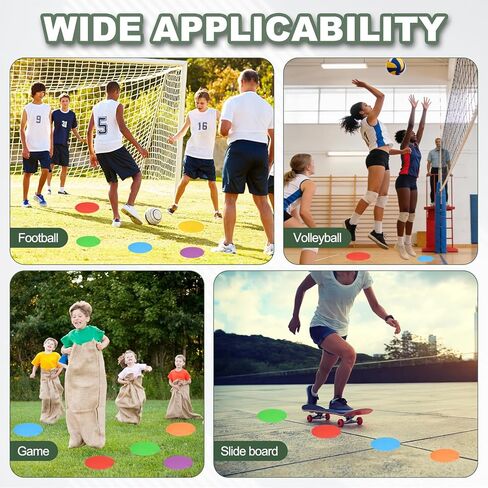Spot Markers for Agility Dot, Non-Slip Poly Spots Floor Dots Flat Field Soccer Training Equipment 9 in & 8 Pcs & Red -Fitting for (Gym/Sports/Training/PE Games/Dance) in Saudi Arabia