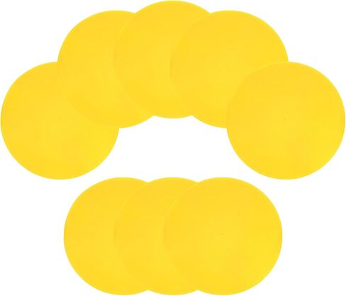 Spot Markers for Agility Dot, Non-Slip Poly Spots Floor Dots Flat Field Soccer Training Equipment 9 in & 8 Pcs & Yellow -Fitting for (Gym/Sports/Training/PE Games/Dance) in Saudi Arabia