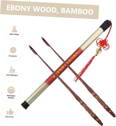 HANABASS 2Pcs Ebony Dulcimer Sticks Professional Yangqin Accessories for Enhanced Sound and Performance Durable and Comfortable for Beginners and in Saudi Arabia