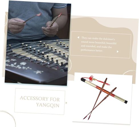 HANABASS 2Pcs Ebony Dulcimer Sticks Professional Yangqin Accessories for Enhanced Sound and Performance Durable and Comfortable for Beginners and in Saudi Arabia