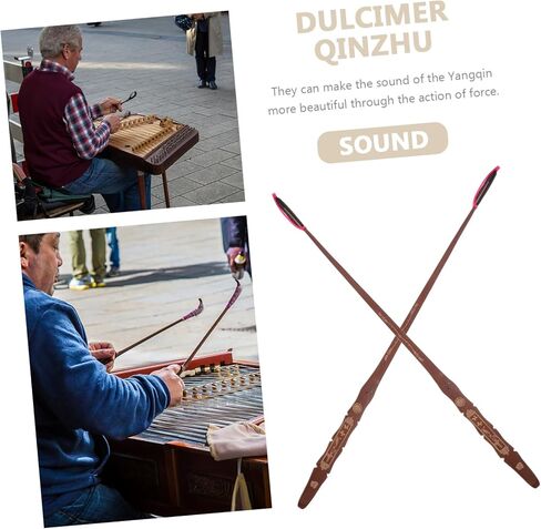 HANABASS 2Pcs Ebony Dulcimer Sticks Professional Yangqin Accessories for Enhanced Sound and Performance Durable and Comfortable for Beginners and in Saudi Arabia