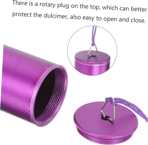 Vaguelly Dulcimer Storage Tube Holder Portable Yangqin Accessory Capacity Pitch Pipe Case for Dulcimer Construction Smooth Edges for Outdoor Use in Saudi Arabia