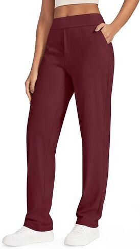 G4free Shiftready Yoga Pants Women High Weist Dress Work Pants with Mobicets Straight Leg Business Disual 28 "/30"/32 " in Saudi Arabia