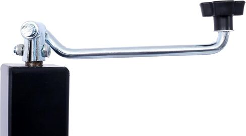 Gecheer 8000 lb Top-Wind Weld-On Square Tube Drop Leg Jack – 15 in Travel, Black Powder-Coated Outer Tube, Zinc-Plated Inner Tube, 21.5 to 50.5 in Lift Range in Kuwait