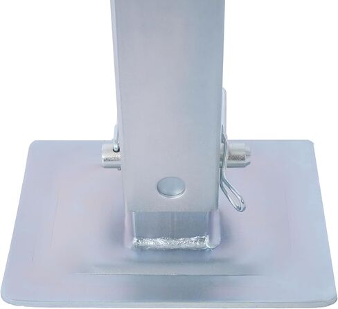 Gecheer 8000 lb Top-Wind Weld-On Square Tube Drop Leg Jack – 15 in Travel, Black Powder-Coated Outer Tube, Zinc-Plated Inner Tube, 21.5 to 50.5 in Lift Range in Kuwait