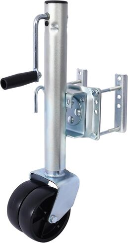 Gecheer 1500 lb Dual-Wheel Trailer Tongue Jack with 12-Inch Lift, Swivel Mount, Galvanized Steel, Fits Boats RVs and Utility Trailers in Kuwait