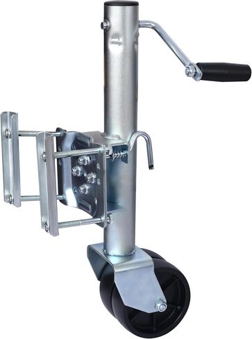 Gecheer 1500 lb Dual-Wheel Trailer Tongue Jack with 12-Inch Lift, Swivel Mount, Galvanized Steel, Fits Boats RVs and Utility Trailers in Kuwait