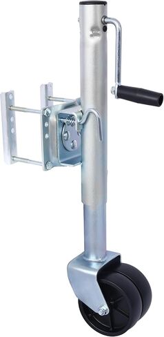 Gecheer 1500 lb Dual-Wheel Trailer Tongue Jack with 12-Inch Lift, Swivel Mount, Galvanized Steel, Fits Boats RVs and Utility Trailers in Kuwait