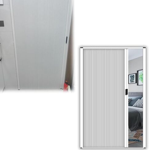 80 Inch Accordion Door - High Folding Sliding Partition Gate for Interior Spaces - Temporary Hidden Door for Kitchen, Bathroom, Closet - Easy Push-Pull with Mounting Hardware in Kuwait