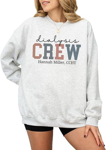 CUSTOM Unisex Dialysis Crew Sweatshirt & Hoodie – Ultra-Soft, Personalized Dialysis Nurse Crewneck – Ideal CCHT, Nephrology & Dialysis Technician Gift Multi in Saudi Arabia