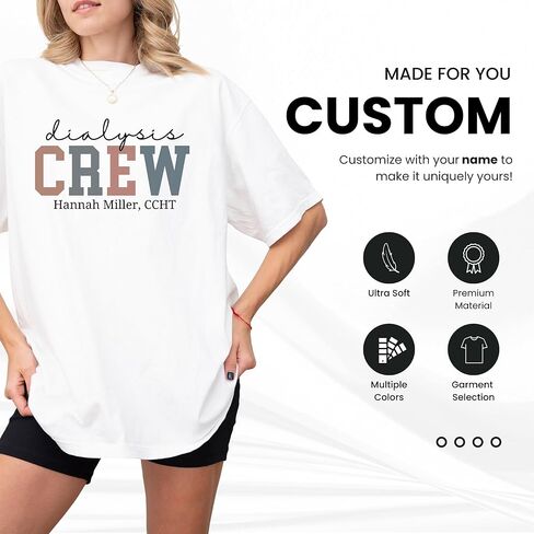 CUSTOM Unisex Dialysis Crew Sweatshirt & Hoodie – Ultra-Soft, Personalized Dialysis Nurse Crewneck – Ideal CCHT, Nephrology & Dialysis Technician Gift Multi in Saudi Arabia