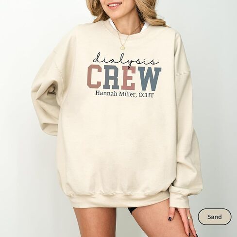 CUSTOM Unisex Dialysis Crew Sweatshirt & Hoodie – Ultra-Soft, Personalized Dialysis Nurse Crewneck – Ideal CCHT, Nephrology & Dialysis Technician Gift Multi in Saudi Arabia