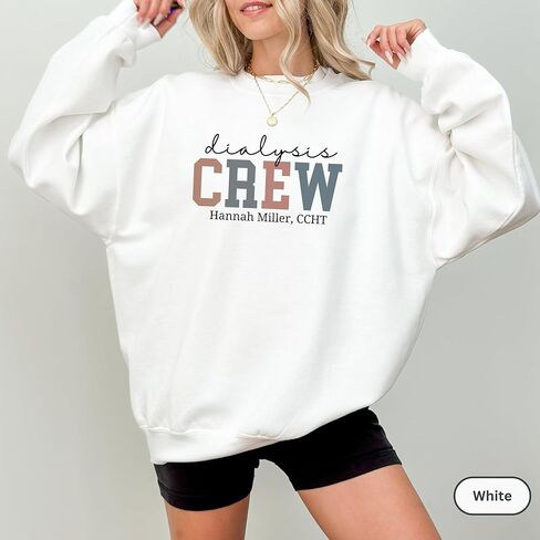 CUSTOM Unisex Dialysis Crew Sweatshirt & Hoodie – Ultra-Soft, Personalized Dialysis Nurse Crewneck – Ideal CCHT, Nephrology & Dialysis Technician Gift Multi in Saudi Arabia