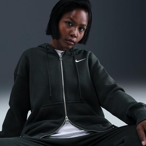 Nike Sportswear Phoenix Fleece Women's Oversized Full-Zip Hoodie (Seaweed/Sail) in Saudi Arabia