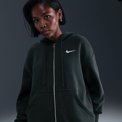 Nike Sportswear Phoenix Fleece Women's Oversized Full-Zip Hoodie (Seaweed/Sail) in Saudi Arabia