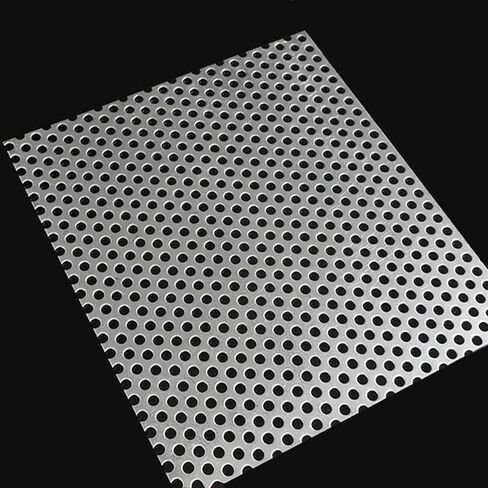 Heavy-Duty Stainless Steel Perforated Sheet 0.8mm Thick - Metal Plate for Door Observation Cage Fencing (5mm Mesh, 40x40cm) - Durable Industrial Solution in Saudi Arabia