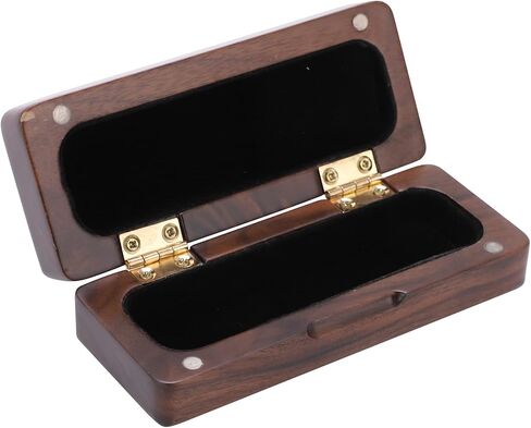 Solid Wood Mouthpiece Case Box Portable Storage for Sax Musical Instrument Accessories (black walnut) in Saudi Arabia