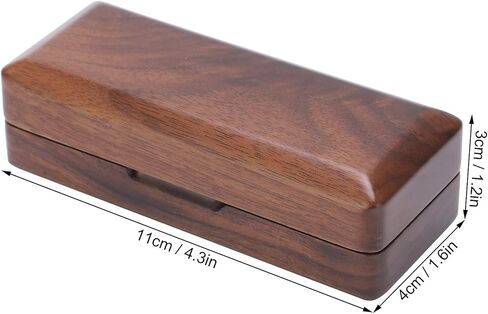 Solid Wood Mouthpiece Case Box Portable Storage for Sax Musical Instrument Accessories (black walnut) in Saudi Arabia