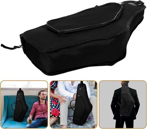 Portable Alto Saxophone Bag Shockproof Case with Handle Shoulder Straps Black Storage Container for Outdoor Performance in Saudi Arabia