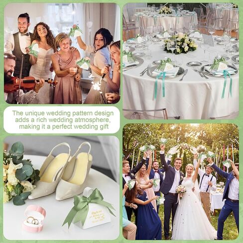 Boao 50 Pcs Metal Cowbell with Handle & 2 Roll Green Ribbon White Cow Bells Small Loud Noise Makers for Wedding Sporting Events Hand Percussion Cheering Spirit Celebrations, 3 x 2.8 x 2.5 Inch in Saudi Arabia