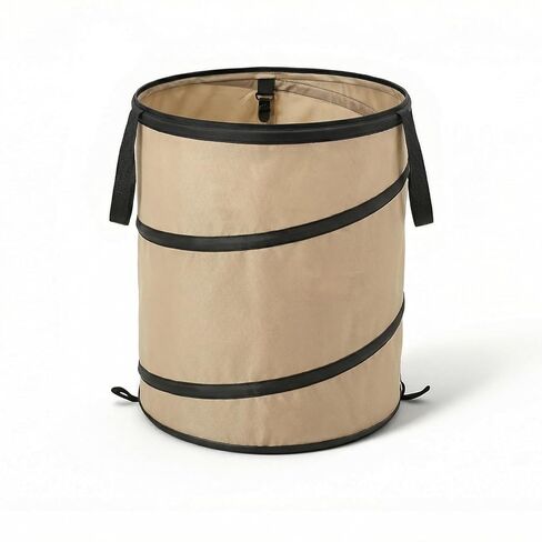 سلة المهملات القابلة للطي من MOON LENCE علب القمامة المحمولة للتخييم المنبثقة للصيد وصيد الأسماك وألعاب سلة المهملات (أسود) in Kuwait