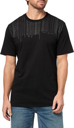 KARL LAGERFELD Men's Crewneck Short Sleeve Graphic Design Relaxed Fit T-Shirt in Saudi Arabia