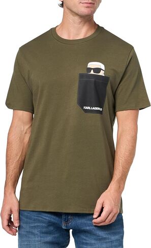 KARL LAGERFELD Men's Crewneck Short Sleeve Graphic Design Relaxed Fit T-Shirt in Saudi Arabia