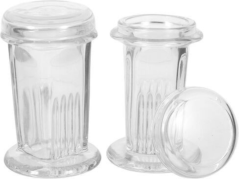 2pcs Glass Staining Jars for Laboratory Slides 5-slide Capacity Coplin Slide Staining Tanks with Protective Lids Vertical and Horizontal Use in Saudi Arabia