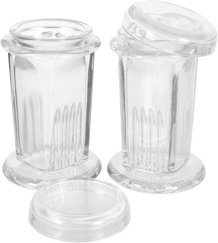 2 قطعة برطمانات تلطيخ زجاجية مع غطاء سعة 5 شرائح خزانات تلطيخ زجاجية عمودية للتجارب المعملية والعلمية in Kuwait