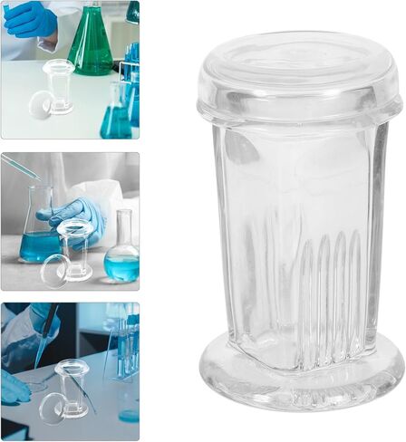 2 قطعة برطمانات تلطيخ زجاجية مع غطاء سعة 5 شرائح خزانات تلطيخ زجاجية عمودية للتجارب المعملية والعلمية in Kuwait