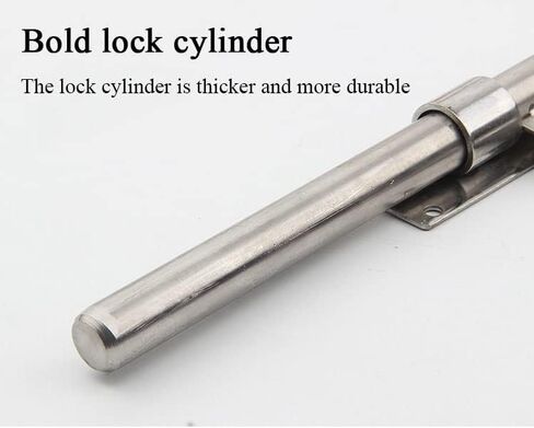Door Lock,Gate Bolt Stainless,Slide Bolt,Thickened Stainless Steel Slide Barrel Bolt, Heavy Duty Door Slide Latch with Padlock Hole, Door Latch for Doors and Windows in Saudi Arabia