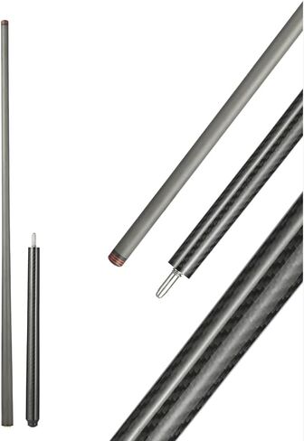 عصا جديلة من ألياف الكربون لحمام السباحة، 42 بوصة من عصي طاولة البلياردو، طرف 13.5 مم من ألياف الكربون، وزن عصا 16 أونصة in Kuwait