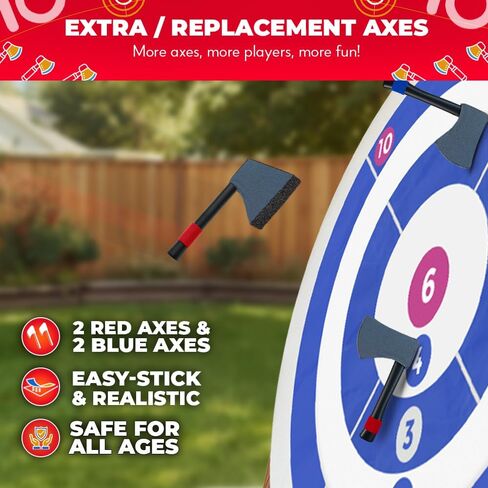 SWOOC Games - Replacement Foam Axes for Bull Hawker – Easy-Stick Design – Foam Throwing Axes for Backyard Games | Outdoor Games for Adults and Family in Saudi Arabia
