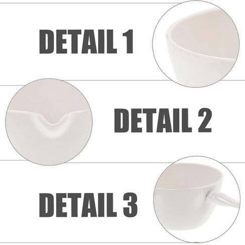 Luxshiny Ceramic Evaporating Dish with Handle 250ml Porcelain Round Bottom Laboratory Evaporation Basin Science Lab Evaporating Container for Chemical Experiments in Saudi Arabia
