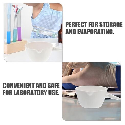 VALICLUD Porcelain Evaporating Bowl with Handle 250ml Round Laboratory Evaporating Basin Ceramic Science Evaporation Dish for Lab Experiments in Saudi Arabia