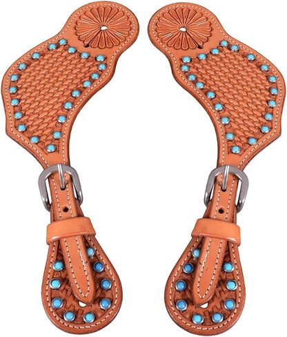 أحزمة جلدية للمهمازات للبالغين - أحزمة تحفيزية للسيدات الغربيات لركوب الخيل، وسباقات البراميل، والعروض، ومسابقات رعاة البقر in Kuwait