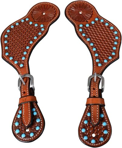 Leather Spurs Straps for Adults - Western Womens Spur Straps for Horse Riding, Barrel Racing, Show, and Rodeo in Saudi Arabia