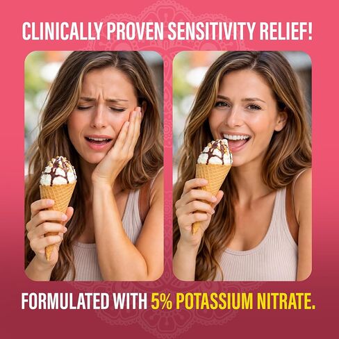 معجون أسنان جوروناندا الحساس - 5% نترات البوتاسيوم لتخفيف حساسية الأسنان، نانو هيدروكسيباتيت والكركم الأبيض للثة السعيدة، خالي من الفلورايد، نعناع القرنفل الطبيعي، 4.2 أونصة in Kuwait